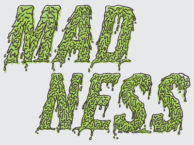 Slime Time dripping goo halftone lettering moosejaw slime typography