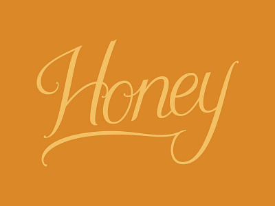 Honey hand lettering honey lettering script typography vector