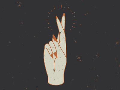Fingers Crossed drawing fingers crossed hand hand illustration illustration simple texture vector
