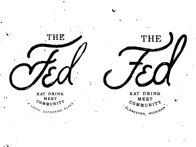 The Fed Deux branding dirty grunge hand lettering logo script serif typography