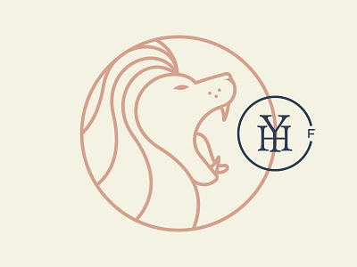 Lion's Breath branding illustration lion logo monogram