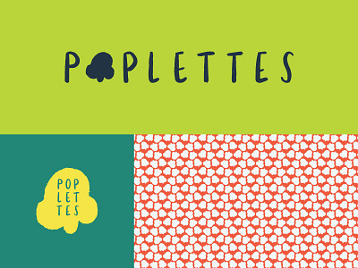 Poplettes v.2 branding bright clean illustration lettering logo pattern popcorn typography whimsical