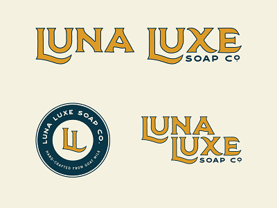 Luna Luxe cont'd badge branding design hand lettering lettering lock up logo soap type typography