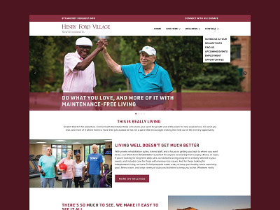 Henry Ford Village Website design digital homepage ui ux webdesign website website design