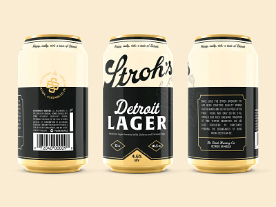Stroh Brewing Co. beer beer can beer label beer packaging branding design packaging