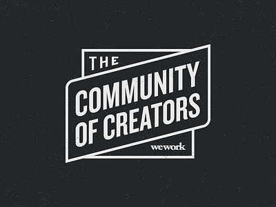 Community Of Creators Badge badge black community creator wework