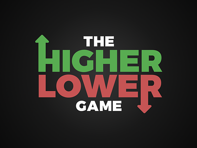 The Higher Lower Game Logo game green higher identity logo lower red type typeform typography