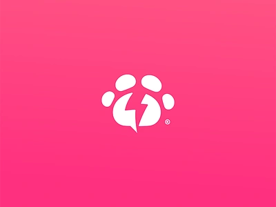 PowerPaw animal bolt brand cat design dog foot icon lightning bolt logo paw pet power print sign store symbol