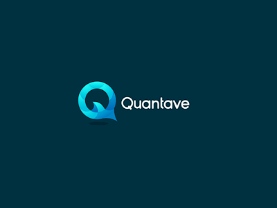 Quantave (with colors) analyse icon logo market money news quantitative quote sign trade wave wire