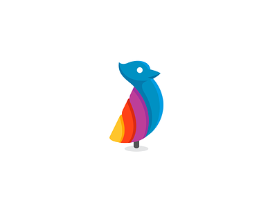 Looks like a bird logo bird candy direction flat half circle icon letter d logo mosaic plane rainbow redesign symbol travel