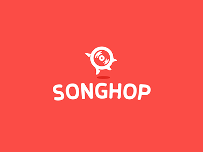 Songhop v.3 cd fast find hop icon jump logo mark music song sound vinyl