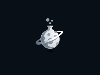 Space Flask chemistry earth flask galaxy icon logo mark moon planet samples space stars