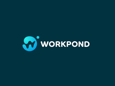 WorkPond 7gone consultancy hire icon job lake logo pond recruitment round w letter work