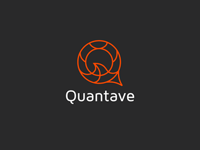 Quantave (wire version) analyse icon logo market money news quantitative quote sign trade wave wire