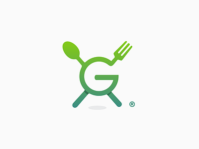 The Gourmet Table 02 7gone brand eat eco food fork gourmet icon letter g logo spoon table