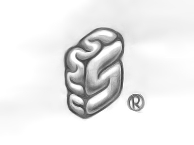 Brain S logo draft 7gone box brain brain s brand icon letter s logo sketch smart software think