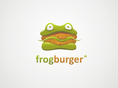 FrogBurger 7gone burger design eat fast fastfood food frog frogburger icon logo meat typography