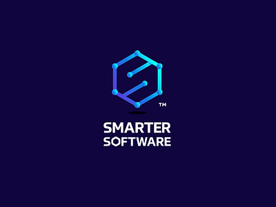Smarter Software app brand code comb develop dots icon letter s logo programming smarter software