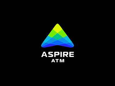 ASPIRE ATM 7gone arrow up aspire atm bank business icon income letter a logo money mosaic pyramid