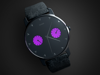 3D Hand Watch 3d black crhome design grapchi handwatch metal strip time watch
