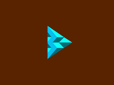 Triangle (Unused Logo) block button icon letter b logo logomark mosaic play sharp