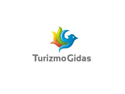 Turizmo Gidas V.2. (tourism guide) bird brand colorful cursor eye free freedom guide logo mark rainbow round sign symbol tourism tourist travel type typography wings world