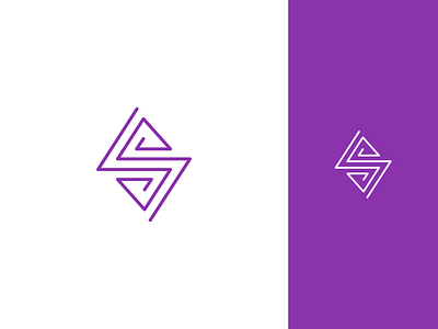 S monogram abstract concept design icon lettering lettermark line line art line logo logo logomark mark monogram symbol