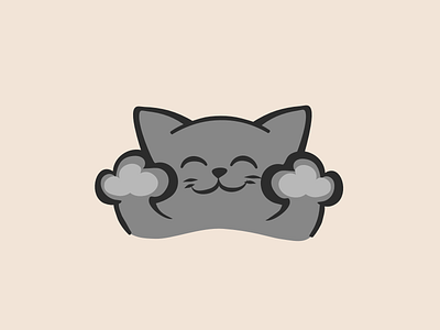 Happy Kitten cartoon cat clean cute cuteness digital art illustration kitten minimalistic simple sketch