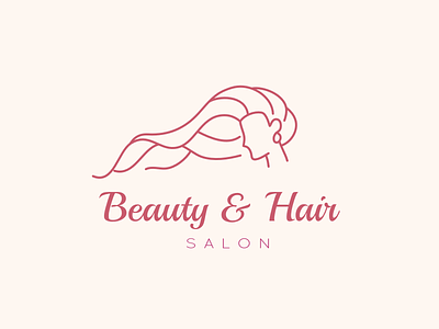 Beauty and hair salon logo beauty boutique branding concept design feminine girl hair human icon idea identity illustration line logo minimal salon skincare woman