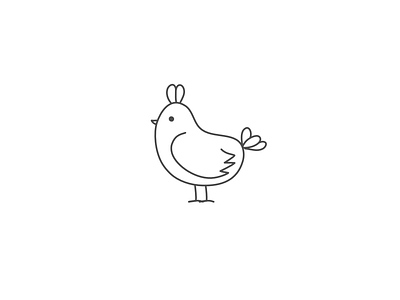 Chicken icon bird icons chicken cute doodle hand drawn illustration line drawing line icon minimal simple sketch wip