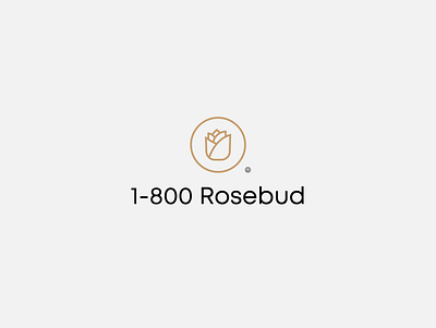 '1-800 Rosebud' Logo branding logo design logomark logotype minimal