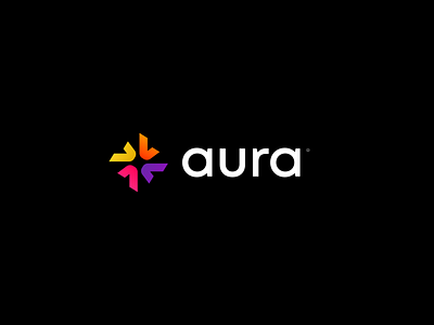 Aura Logo design abstract logos brand branding graphic design illustration logo logo ideas logomark logos logotype minimal logos