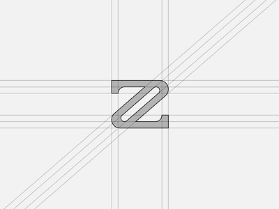 Z Lettermark grid layout logo minimal