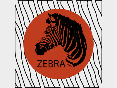 zebra art africa african animals art artist minimum red sun savannah style zebra art