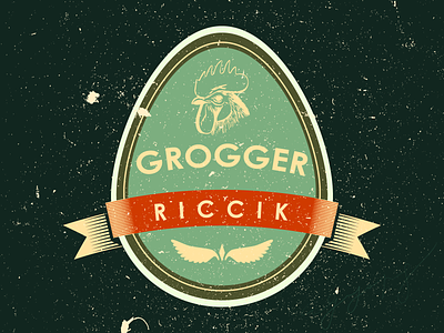 Grogger Riccik cock dull color egg hen hens impressively noise noise texture retro retro style scratches style