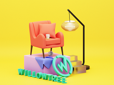 Prop Time 3d blender3d chair cute isometric