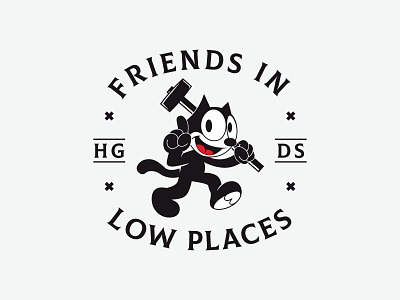 High friends, low places. design felix illustration vector