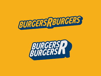 Burgers R Burgers branding burgers design typography vector