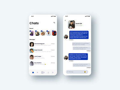 DailyUI #13 - Message App app appdesign dailyui dailyuichallenge design figmadesign messaging app minimal ui uiux ux