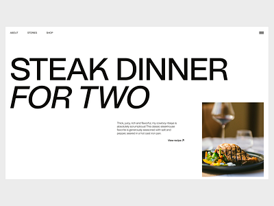 Recipe layout 05 app dailyui dailyuichallenge design figmadesign food layout minimal minimaldesign recipe typography ui