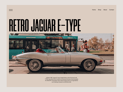 Layout exploration 04 car website color condensedfont design figmadesign font retro ui web website