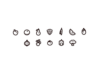 Fruit & Veggie Icons