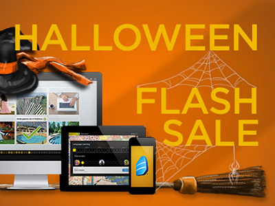 Rosetta Stone | Halloween Flash Sale (Witch) advertising broom design halloweeen holiday illlustration language learning promotional rosettastone witch