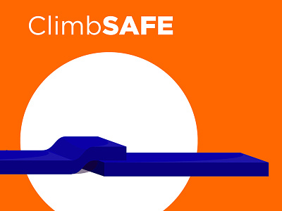 ClimbSAFE | Overlap bouldering climbing crashpad design illustration safety vector