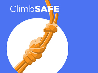ClimbSAFE | Figure 8 climbing design figure8 gym illustration knot rope safety vector