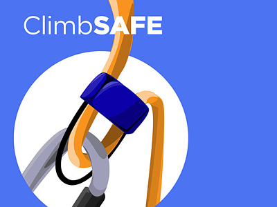 ClimbSAFE | Belay atc belay carabiner climbing design gym illustration rope safety vector