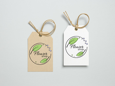 Minimalistic labels for a flower shop. adobe illustrator branding flower graphic design illustration label leaf logo nature product design shop tag vector