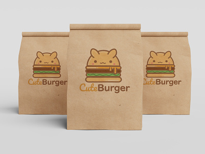 Cute logo for fast food adobe illustrator animal branding burger cat cute design fast food food graphic design illustration japanese kawaii logo pet print vector