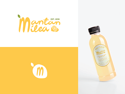 Mantan Milea branding design lemon logo packaging