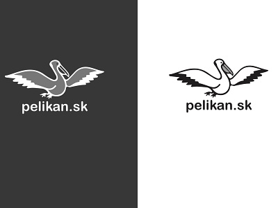 Pelikna Logo b/w design logo logo design logodesign pelikan